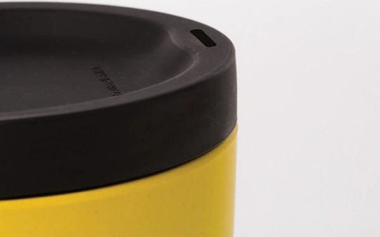 Ekobo Lid for Cup made of Silicone 8cm in Black Color 72958 1pcs