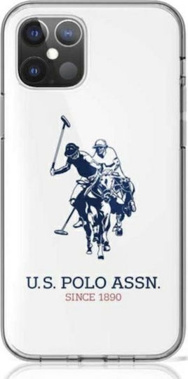 U.S. Polo Assn. Shiny Big Logo Back Cover Silicone White (iPhone 12 mini)