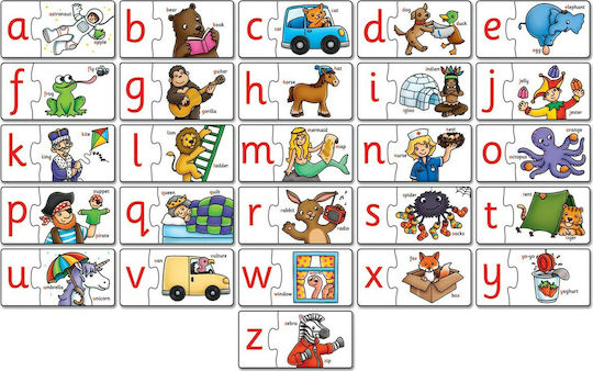 Παιδικό Puzzle Alphabet Match για 4+ Ετών 26pcs Orchard