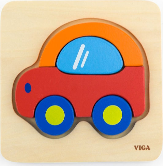 Wooden Kids Peg Puzzle Car 5pcs Viga Toys