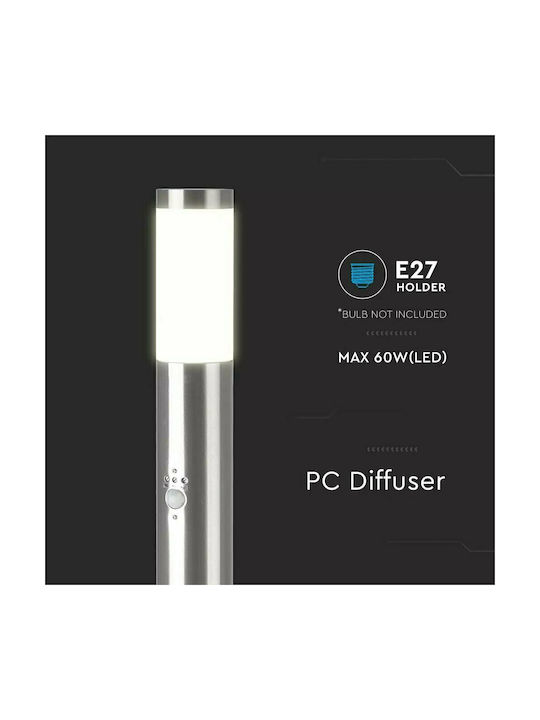 V-TAC Outdoor Floor Lamp Small Post IP44 for E27 Silver