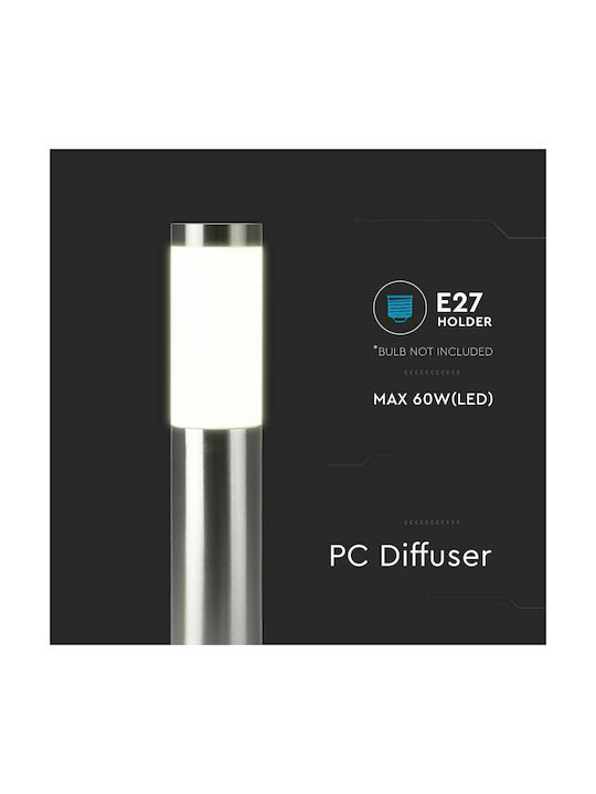 V-TAC V-TAC Außenstehlampe für Außenbereich IP44 für E27 Lampenbirnensockel Silber