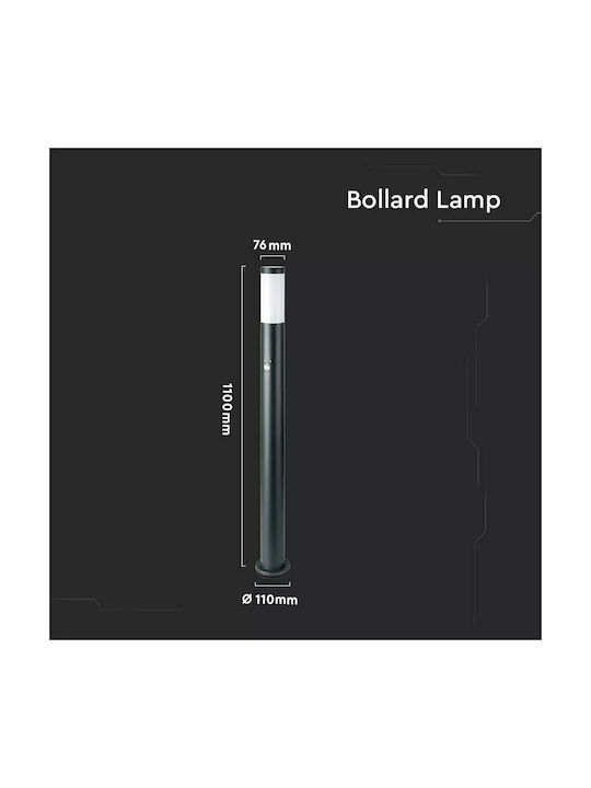 V-TAC Outdoor Floor Lamp Small Post IP44 for E27 Bulb Black