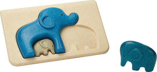 Wooden Kids Peg Puzzle Elephant 3pcs Plan Toys