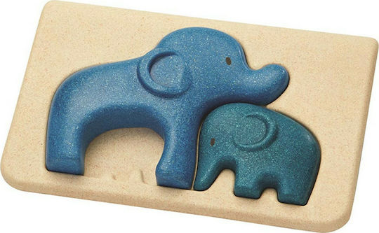 Wooden Kids Peg Puzzle Elephant 3pcs Plan Toys