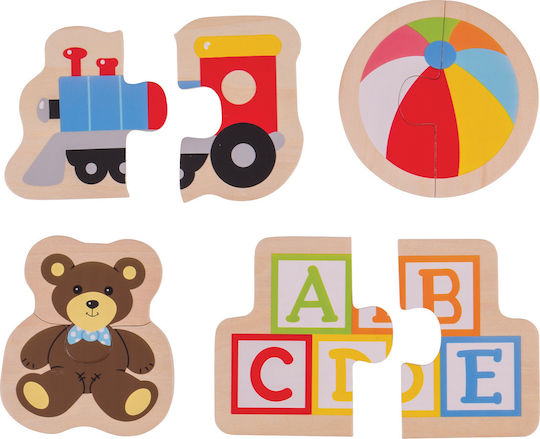 Wooden Kids Peg Puzzle Games for 1+ Years 8pcs Big Jigs
