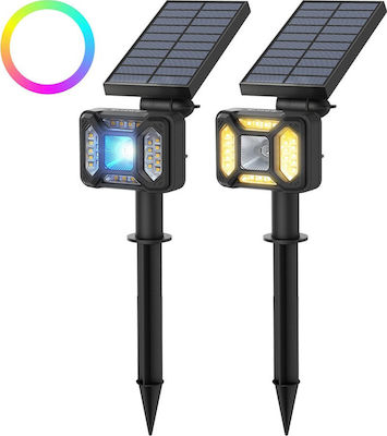 BlitzWolf Spiked Lumină Solară 100lm RGB cu Celulă Foto IP44