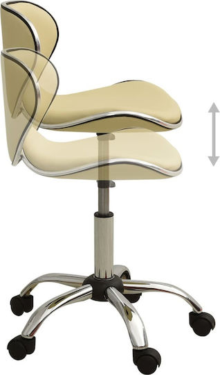 vidaXL Räder Hocker 69,5 cm mit Rückenlehne Weiß
