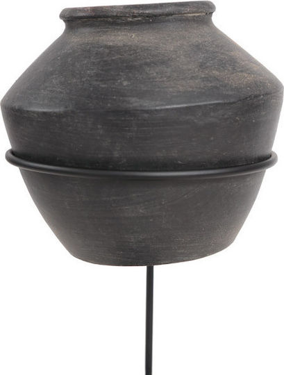 Soulworks Keramik Vase Mit Boden Schwarz F20xY33cm
