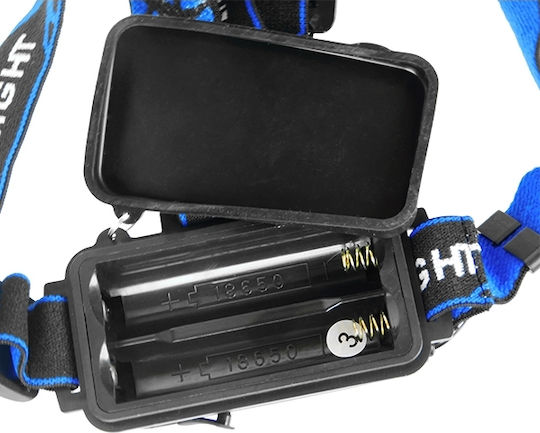 GloboStar Rechargeable Headlamp LED IP44 with Maximum Brightness 1800lm XML2-T6 100pcs Black