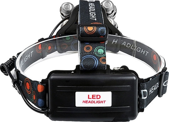 GloboStar Rechargeable Headlamp LED IP44 with Maximum Brightness 5000lm XML2-T6 50pcs Black