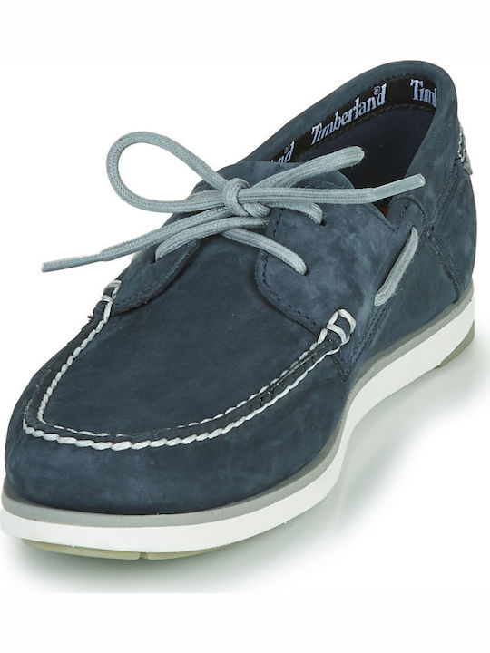Atlantis Break Men's Suede Boat Shoes Blue