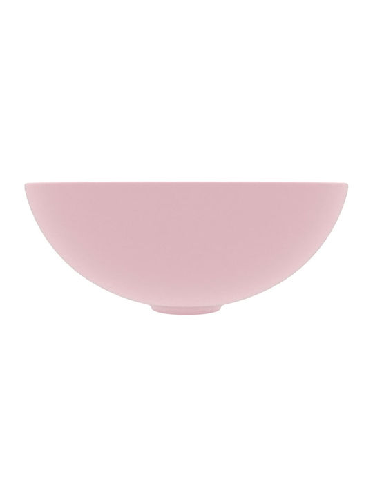 vidaXL Countertop Sink Ceramic 32.528x28x10cm Pink