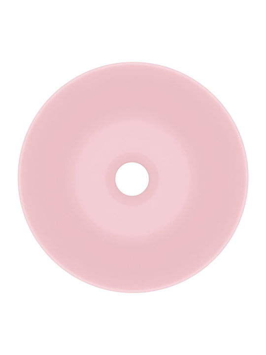 vidaXL Countertop Sink Ceramic 32.528x28x10cm Pink