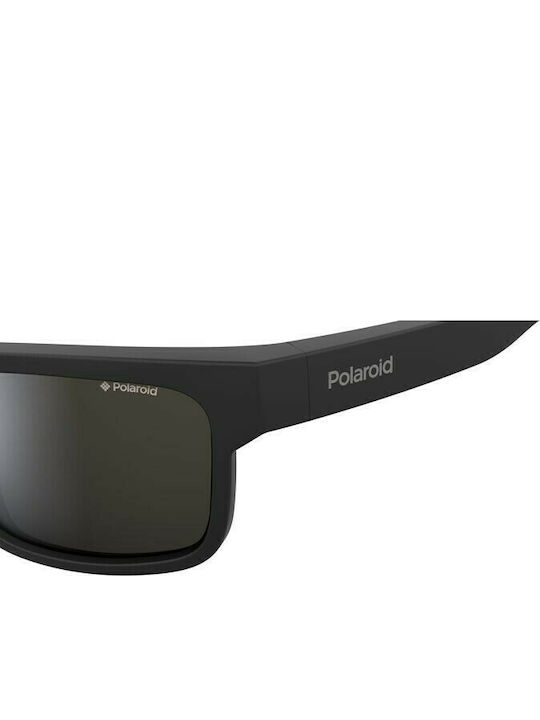 Polaroid Men's Sunglasses with Black Plastic Frame and Silver Polarized Mirror Lens PLD7031/S BSC/EX