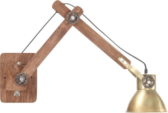 vidaXL Vintage Lamp Wall with Socket E27 Gold 45cm