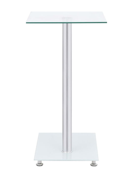 Rectangular Side Table Shape "U" Glass Transparent L45xW30xH58cm.