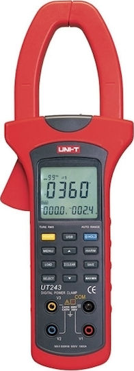 Uni-T Ampermetru clește Digital 1000A AC UT243 RMS real cu Cleme