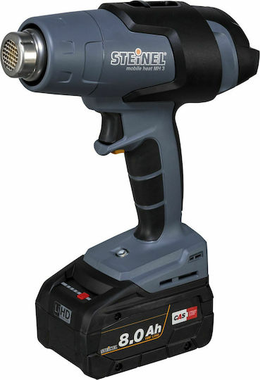 Steinel Mobile Heat MH3 Set Πιστόλι Θερμού Αέρα 18V 1x5.5Ah με Ρύθμιση Θερμοκρασίας εως και 500°C