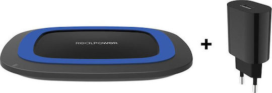 RealPower Wireless Charger Qi Pad Blue FreeCharger 10