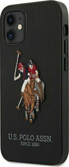 U.S. Polo Assn. Polo Embroidery Back Cover Silicone Black (iPhone 12 mini)