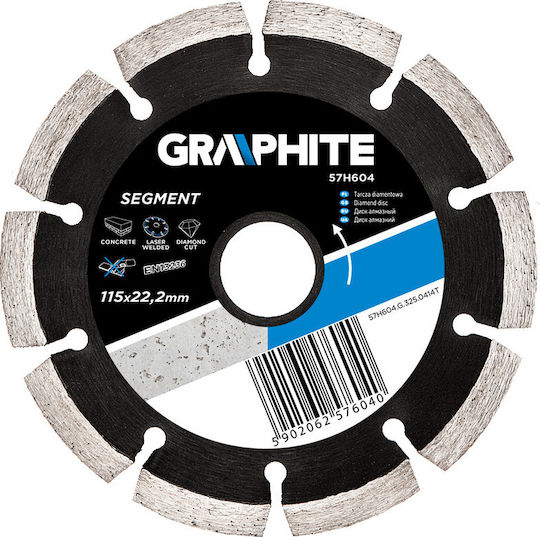 Graphite Diamond disc Laser 115mm 57H604 Cutting Disc Construction Materials Hole Diameter 115mm 1pcs