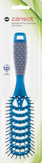 Zan Sot Airbrush Hair Brush Square Small Blue Hair Brush