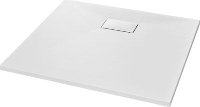 vidaXL Ορθογώνια Ακρυλική Ντουζιέρα 90x80cm Λευκή