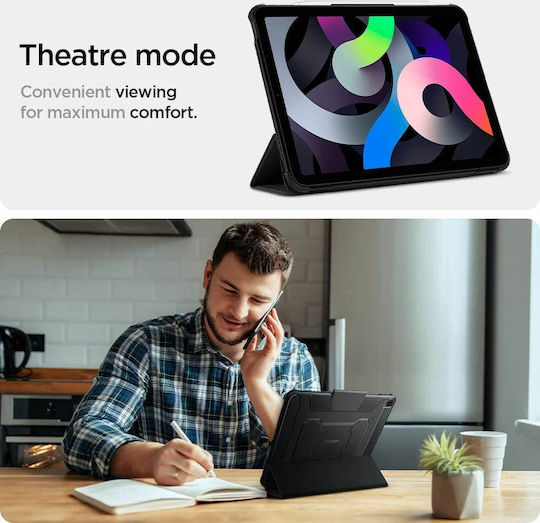 Spigen Rugged Armor Pro Flip Cover Ανθεκτική Μαύρη (iPad Air 4 2020, iPad Air 5 2022)
