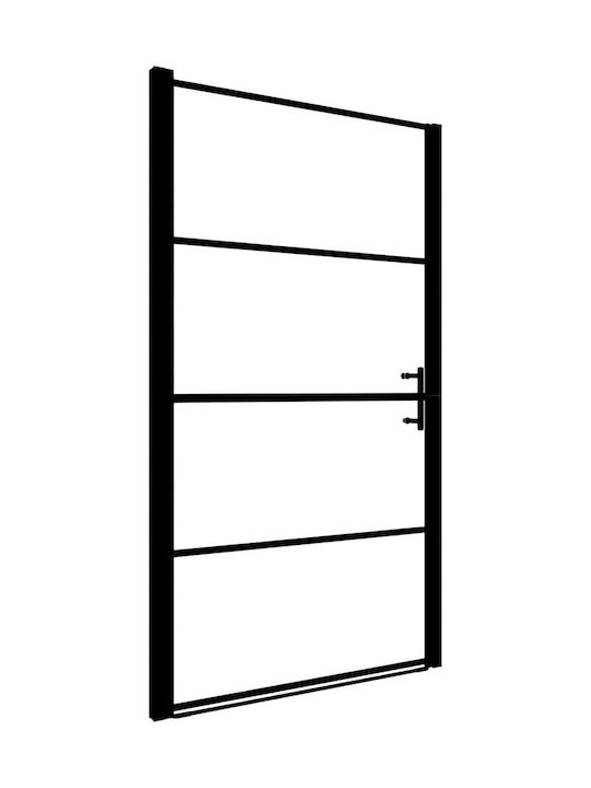 vidaXL Διαχωριστικό Ντουζιέρας με Ανοιγόμενη Πόρτα 100x178cm Black