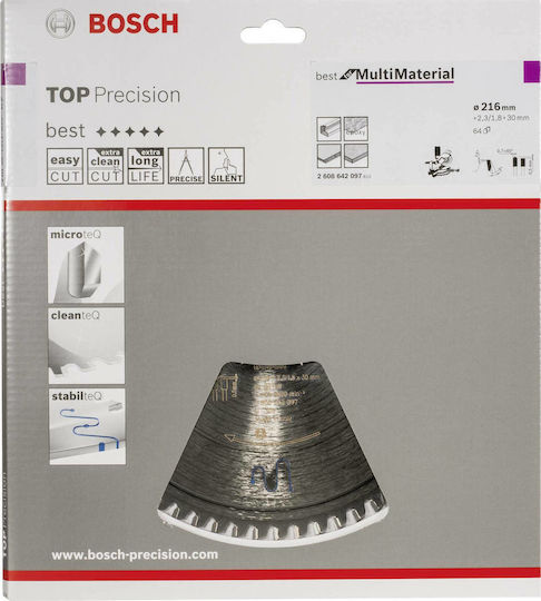 Bosch Cutting Disc Multi Material 216x30mm Cutting Disc Wood Hole Diameter 216mm 1pcs