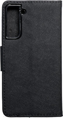 Fancy Synthetic Leather Wallet Black (Galaxy S21 5G)