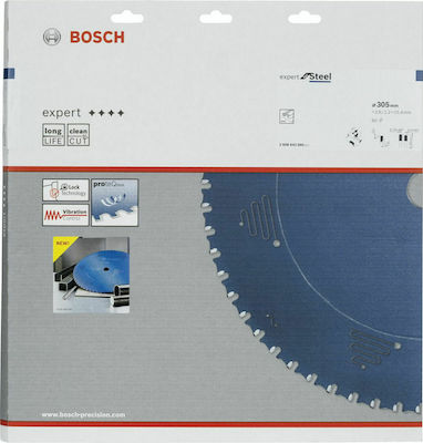 Bosch Δίσκος Μετάλλου 305mm για Πριόνια Μετάλλου και Φαλτσοπρίονα Expert for Steel Disc de tăiere Metal 305mm 1buc