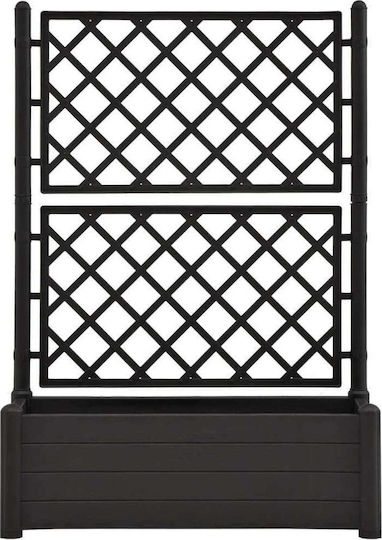 vidaXL Planter Box Plastic Black 100x43x142cm.