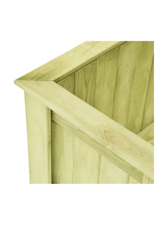 vidaXL Кутия за саксии Дърво Кафяв 196x50см.