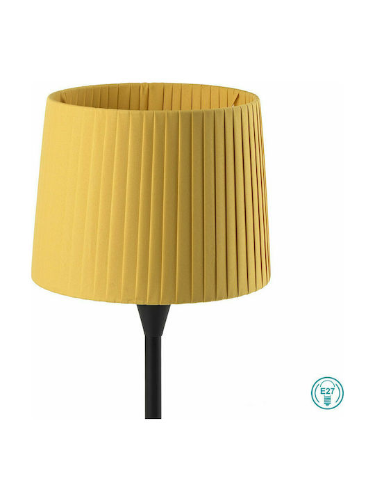 Faro Barcelona Samba Metal Table Lamp for Socket E27 with Yellow Shade and Black Base