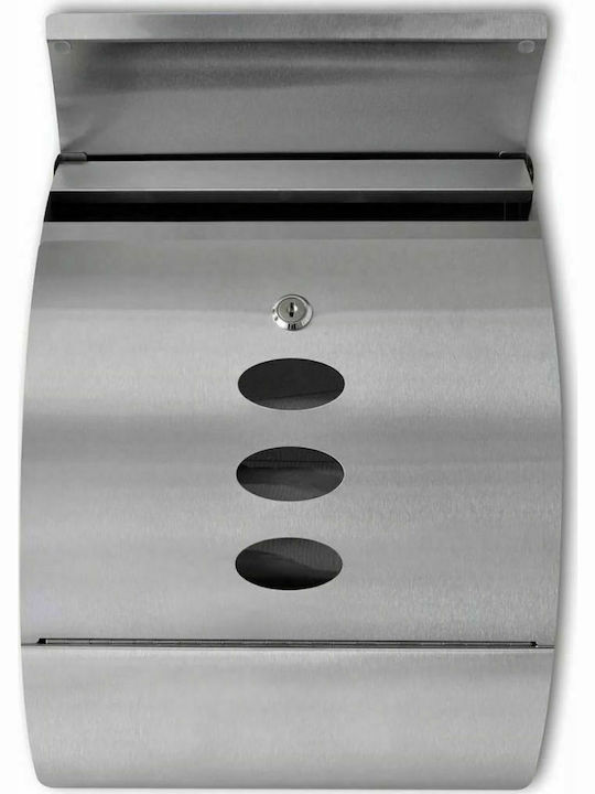 vidaXL Outdoor Mailbox Inox in Silver Color 30x12x40cm