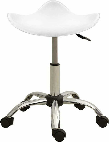 vidaXL Räder Hocker 49cm Weiß