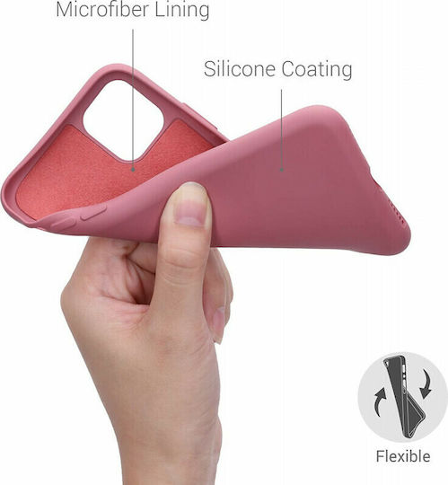 KWmobile Umschlag Rückseite Silikon Rosa (iPhone 11)
