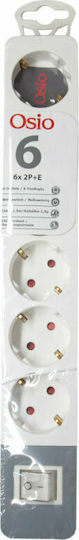 Osio Power Strip 6 Positions with Switch and Cable 1.5m
