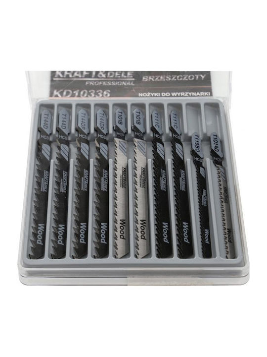 Kraft & Dele KD10336 Λάμες Ηλεκτρικού Πριονιού για Ξύλο 10τμχ