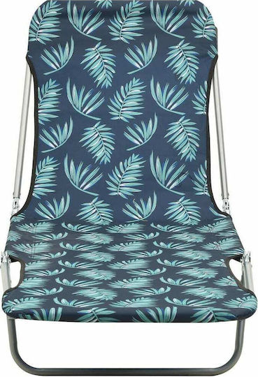 vidaXL Foldable Steel Beach Sunbeds Green 182x55x24cm 2pcs