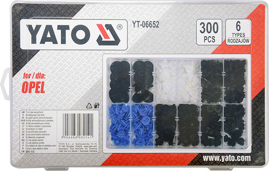 Yato Πλαστικά Κλιπ Αυτοκινήτου 300τμχ