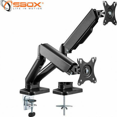 Sbox Βάση Γραφείου για 2 Οθόνες έως 32" με Βραχίονα (LCD-S024)
