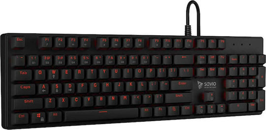 Savio Tempest RX FULL Gaming Μηχανικό Πληκτρολόγιο με Outemu Red διακόπτες και Φωτιζόμενα πλήκτρα (Αγγλικό US)