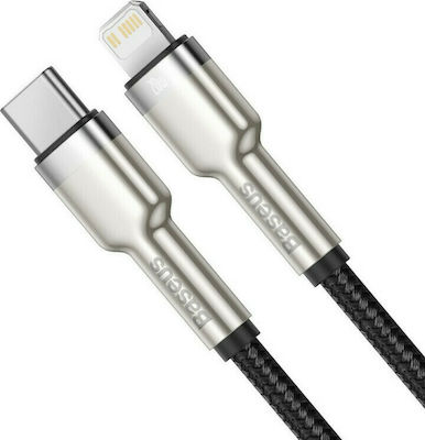 Baseus Cafule Metal Braided USB-C to Lightning Cable 20W Black 1m (CATLJK-A01)