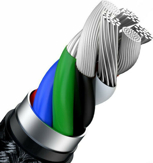 Baseus Cafule Metal Braided USB-C to Lightning Cable 20W Black 2m (CATLJK-B01)