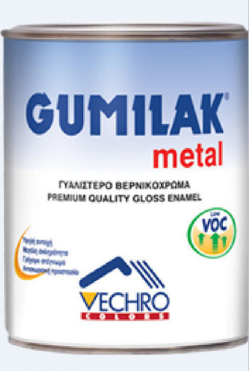 Vechro Βερνικόχρωμα Αντισκωριακό Διαλύτου Gumilak Metal Duco 2.5lt Λευκό Γυαλιστερό