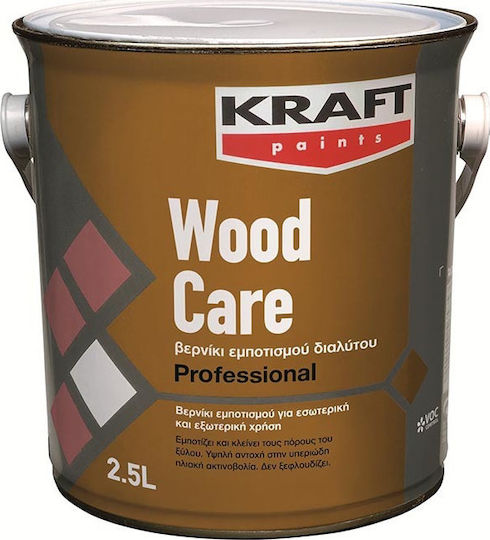 Kraft Wood Style Surface Varnish Polyurethane Solvent Based Colorless Gloss 2.5lt