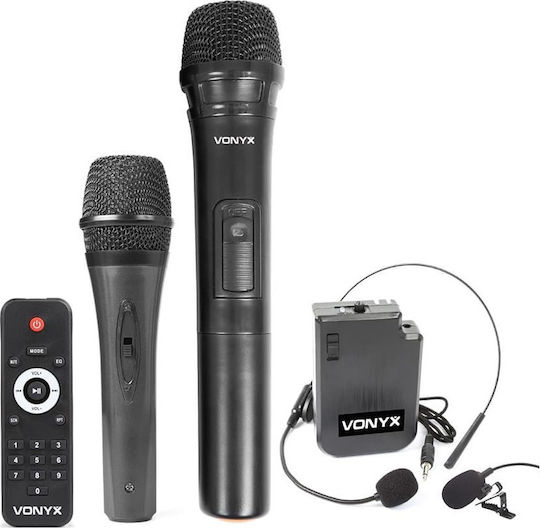 Vonyx Ηχείο Karaoke με Ασύρματα Μικρόφωνα AP1500PA UHF Microphone 170.338 Μαύρο
